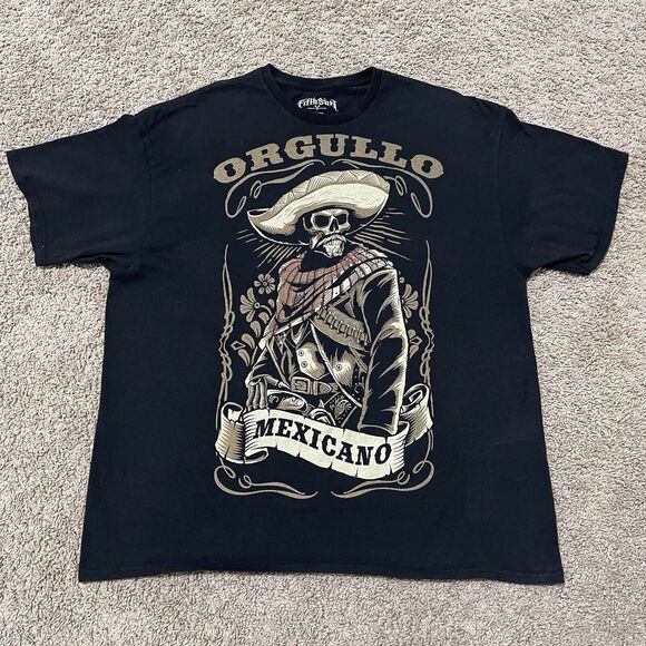 Aztlan Orgullo Shirt Mens XXL 2XL Black Mexican Pride Fifth Sun Front Graphic - Picture 1 of 6